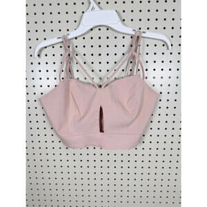 Charlotte Russe Pink Cropped Strappy Top XL
